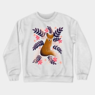 Modern Fox - Pink Crewneck Sweatshirt